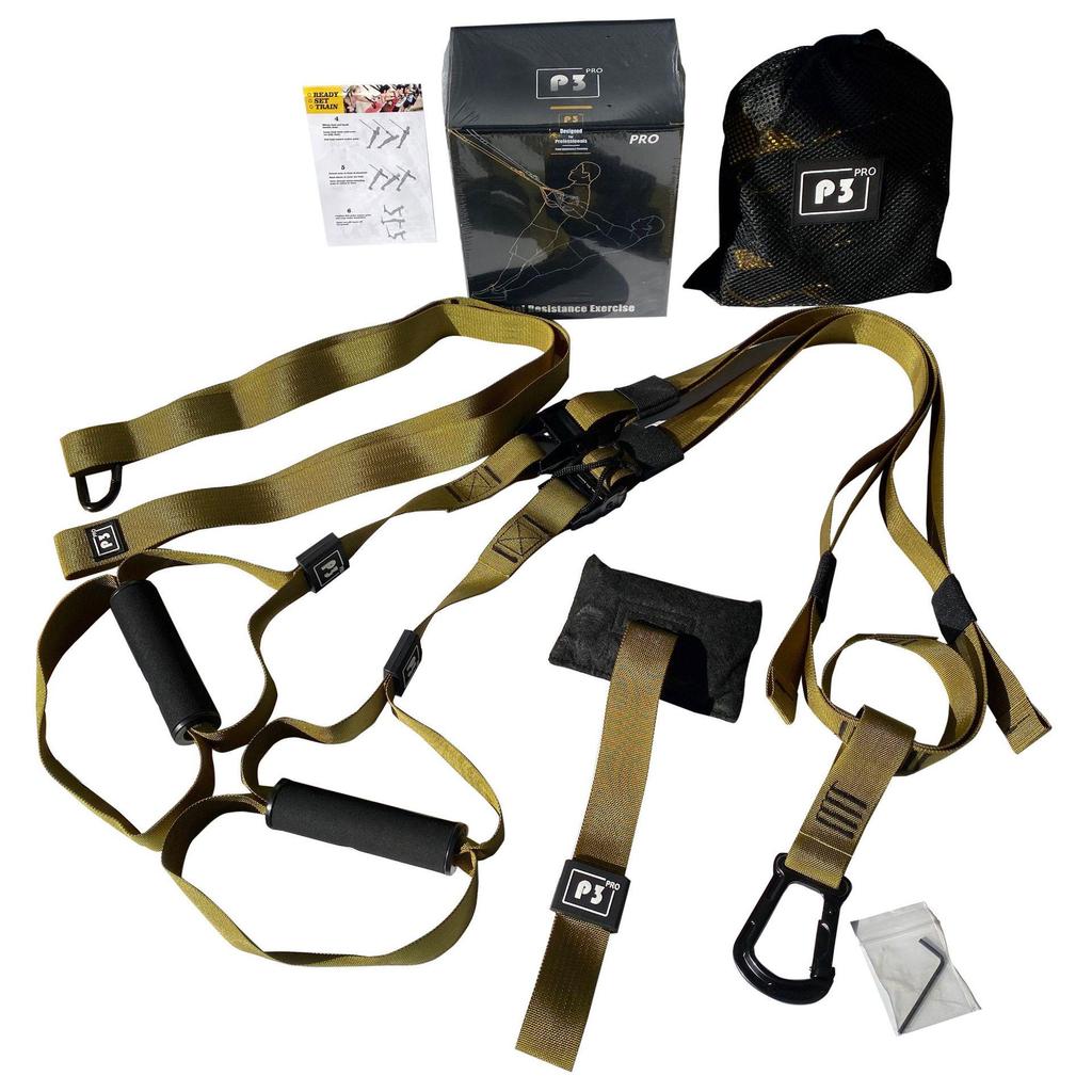 P3TRX Home Suspension Trainer: Fitness Straps, Resistance Bands, & Yoga Exercise Equipment