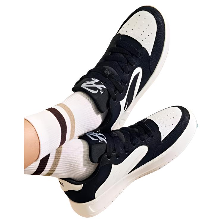 Anta Easy 2 Comfortable Simple Non-Slip Wear-Resistant Low-Top Sneakers Men Sneakers Black White 912528002Q-1