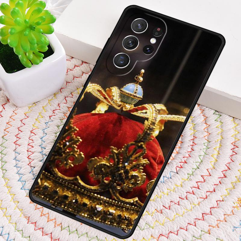 Deluxe Crown Phone Case for Samsung Galaxy note 10 pro S26 Ultra S23 S24 FE S25 S21 S22 PLUS shockproof Cove