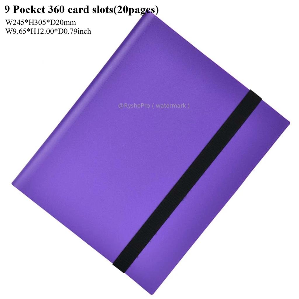 Desky na karty s 9 kapsami Album na sběratelské karty Displayové desky 360 Kapsy s bočním vkládáním Držák pro TCG Yugioh MTG Kniha herních karet