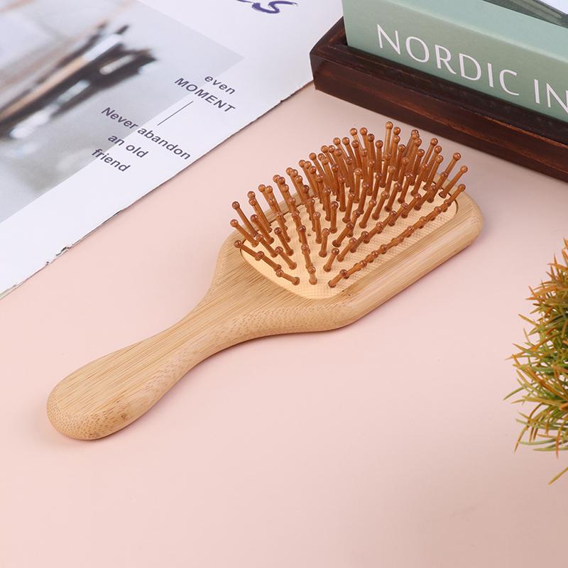1Pc Hair Brush Women Massage Bamboo Combs Anti-Static Detangling Reduce Hair Loss Styling Tools