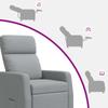 Recliner Light Gray Fabric