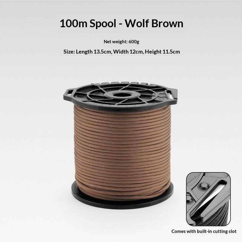 9-Strang Paracord Seil 100m Rolle Geflochtene Outdoor Camping Zelt Abspannleine Strapazierfähige Lanyard Für Wandern Überleben DIY Bastelgebrauch