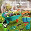 Carretilla para Niños Herramientas de Jardinería Juguetes Deportivos al Aire Libre Set de Juego para el Patio Trasero para Niños con Pala Rastrillo Juegos de Cavar y Quitar Malas Hierbas en el Patio