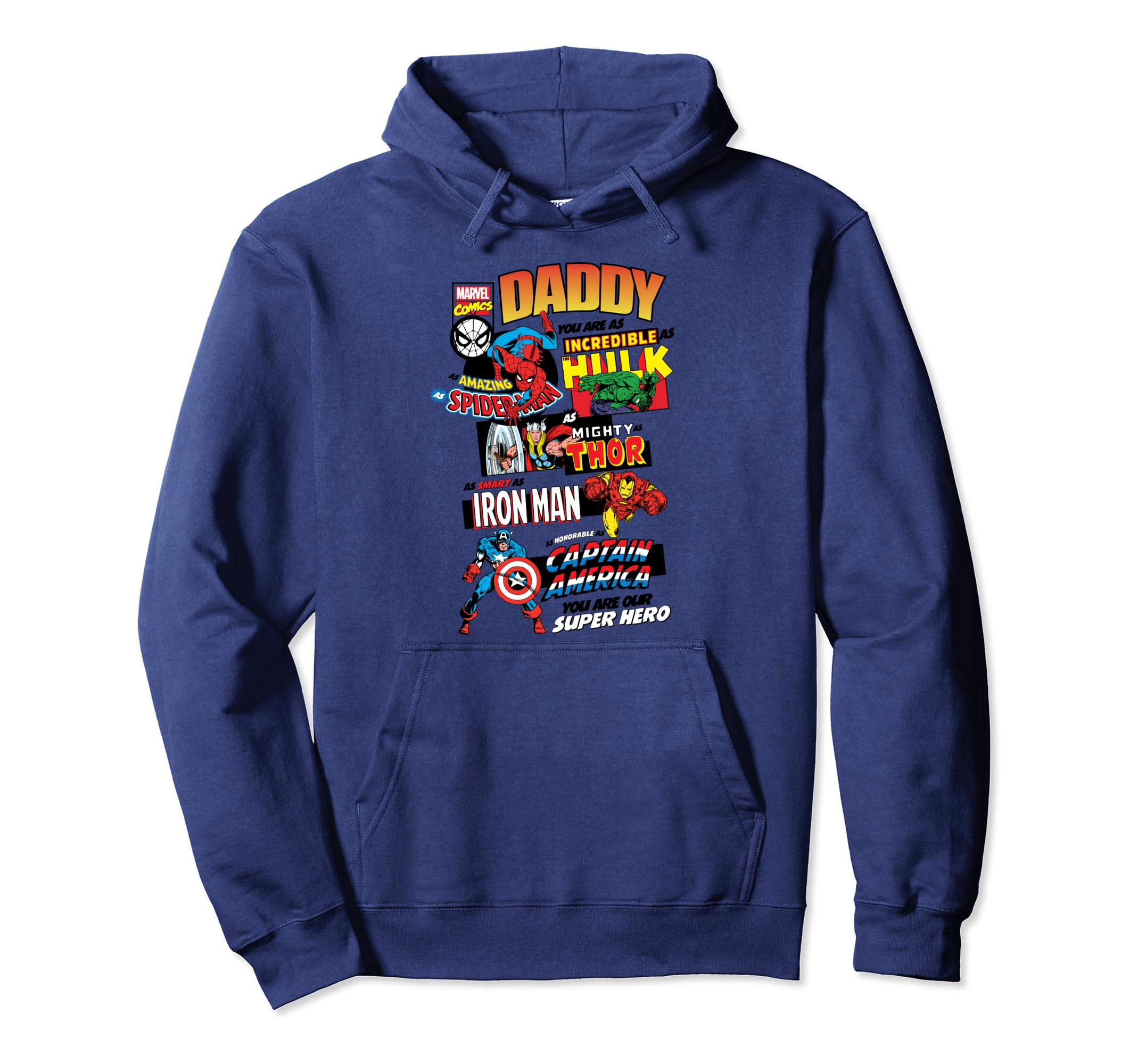 

Marvel Avengers Father s Day Retro Comic Graphic Hoodie