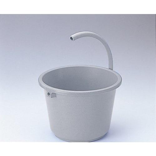 Risu Berg Wide Mouth Round Bucket, Light Gray, 7L, Made In Japan, 7WB