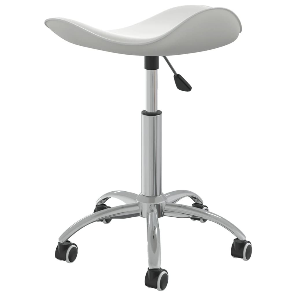 Vidaxl Office Chair, White, Upholstered In Faux Leather