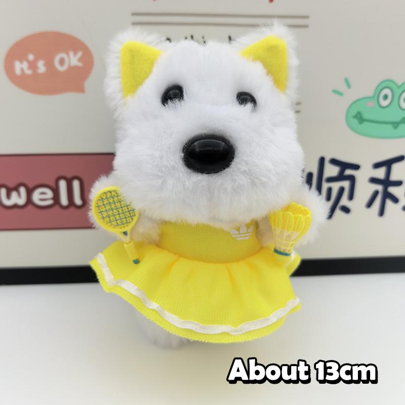 1Pc Cartoon West Highland Little Dog Plush Keychain Pendant Doll Bag Plush Pendant