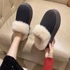 2024 Nuovi stivali caldi da donna invernali scarpe basse corte in pelliccia di peluche stivali da neve alla caviglia scarpe casual sportive in pelle scamosciata moto Botas