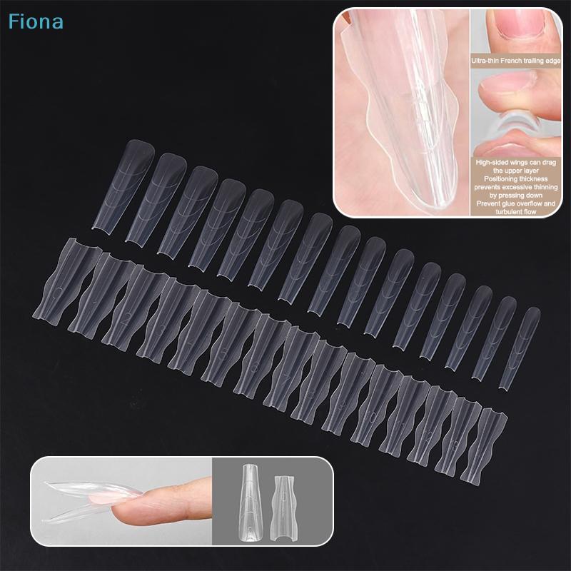 60PCS Sandwich Dual Nail Form Coffin Almond Nail Forms 15Size Reusable Top Bottom Forms Nail Art Extension