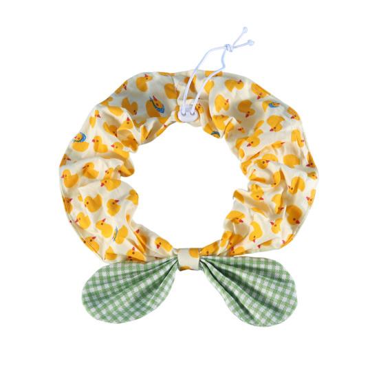 Dog Bandana Bib Cute Yellow Duck Design Dog Saliva Towel Adjustable Pet Collar Scarf for Small Medium Large Dogs Cats