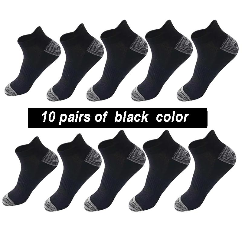 10Pairs Summer High Quality Men Socks Sports Breathable Protective Ankle Socks Short Male Sport Mesh Sock Plus Size44-48