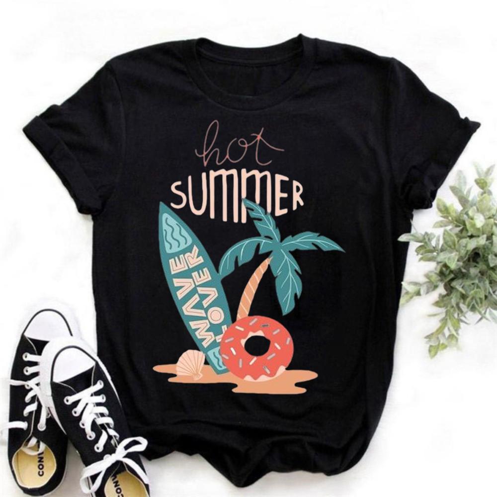 Vintage Black Oversized T-Shirt Retro Summer Surfing Hiking Print Streetwear Casual Cotton Short Sleeve Tee