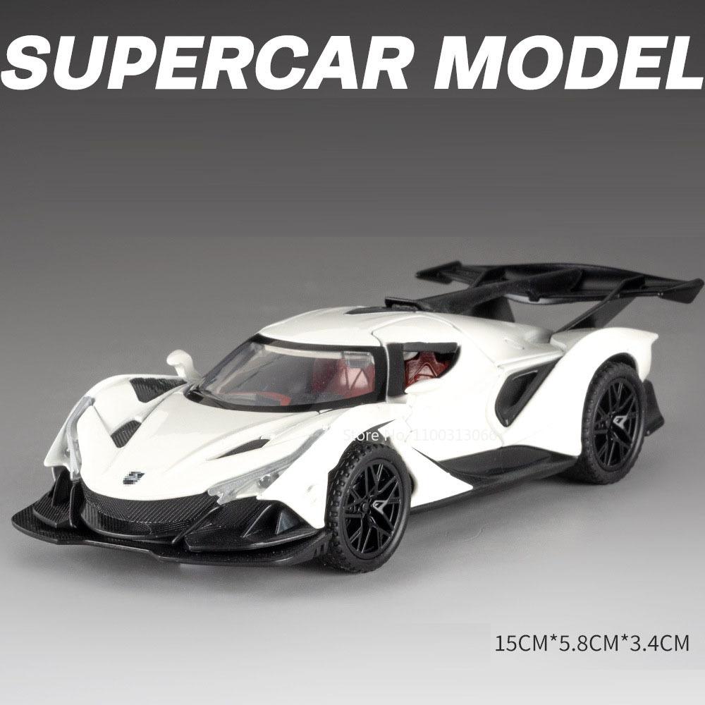 1:32 Apollo IE EVO Alloy Diecast Toys Cars Models Wheel Pull Back Miniature Sports Car Rubber Tires Vehicle Educational Toys