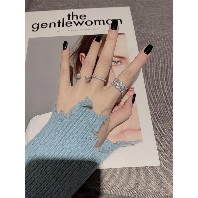 Chic Light Luxury Index Finger Ring - Women s Cold European/American Style Size 6