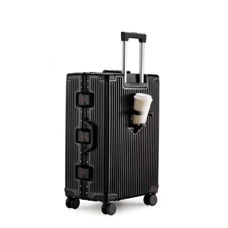 Lishen Aluminum Hardshell Luggage with Cup Holder