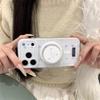 Blue Floral Magnetic Stand Case for iPhone 17, Apple 16 Pro Max/15/14