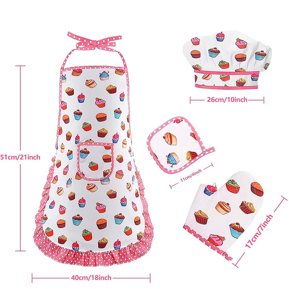 Non-Toxic Pretend Play Apron Cooking Tool Model Set Role Playing Kitchen Toy Play House Early Education Toys Gifts For Children Kids Children