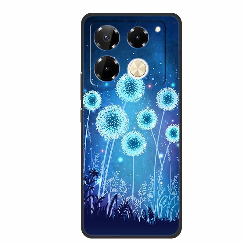 For Infinix Note 40 Pro 5G Case TPU Soft Silicone Cover Phone Cases for Infinix Note 40 40pro 4G Flowers Lovely Coque Fundas
