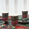 16 Servings Christmas Party Supplies Paper Cup Plate Napkins Tablecloth  Dinner