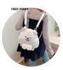 Xuanxuan's Samoyed Plush Backpack: Large Capacity, Cute and Sweet White Pillow Doll Design