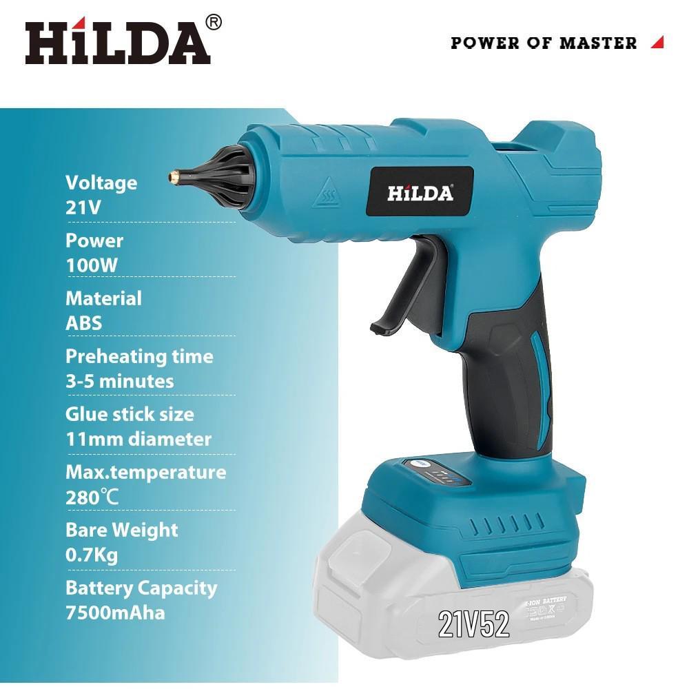 21V Cordless Rechargeable Hot Melt Glue Gun for DIY Projects