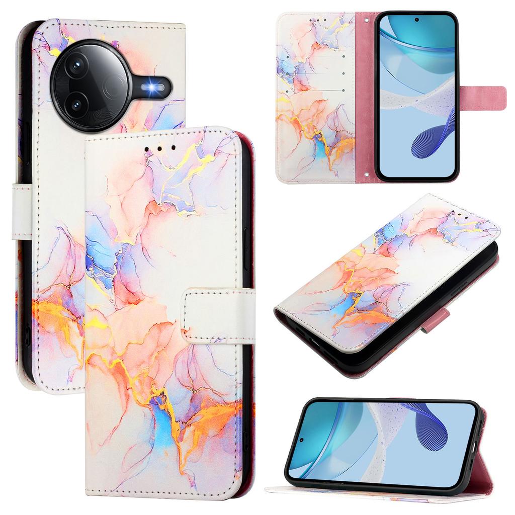 For Xiaomi Poco F7 Ultra 5G/Xiaomi Redmi K80 5G/Xiaomi Redmi K80 Pro 5G/Xiaomi Poco F7 Pro 5G Case Marble Pattern Leather Phone Cover Card Holder