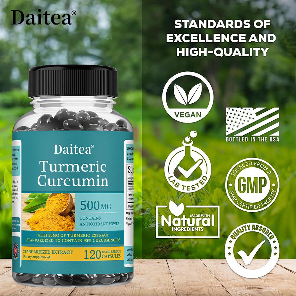 Curcumin dietary supplement, beneficial for joint health and mobility 120 capsules