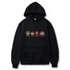 South Park Anime Pattern Hoodie Fashion Warm Coat Men's Autumn and Winter Season Hoodie Street Black Long Sleeve Hoodie