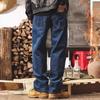 Jielinuo Men's American Retro Slub Cotton Straight-Leg Jeans