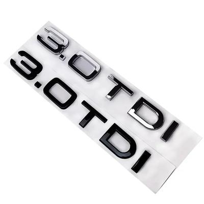 Sticker Decal for Osju2 A3 A4 A5 A6 Q3 Q5 Q7 S7 Chrome Black ABS Letters 2.0 TDI 3.0 TDI Rear Boot Trunk Logo Badge Emblem 2osju
