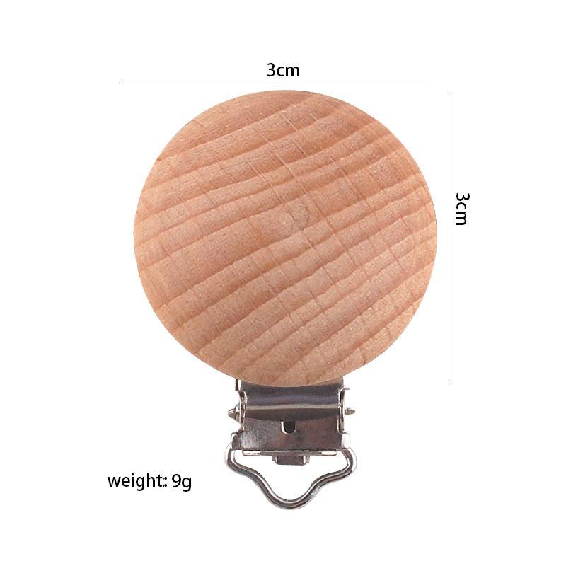 1Pcs Cute Modelling Beech Wood Pacifier Clip Baby DIY Cartoon Animal Wooden Log Pacifier Clips Nipple Chain Holder BPA Free