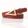 Trendy Women's Belt Alloy Triangle Snap Button Fashionable Versatile Dress Belt Dongdaemun Trendy Decorative Trousers