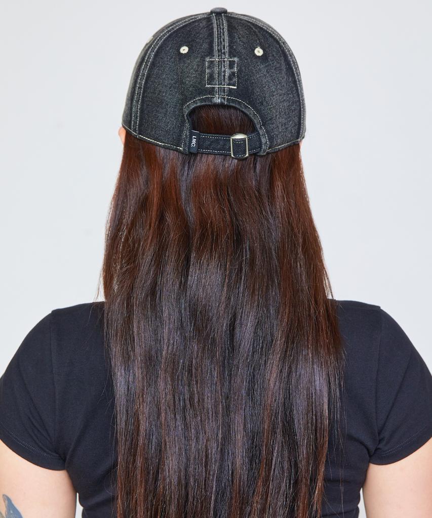 LMC Washed Denim Gothic Oval 6Panel Cap Black