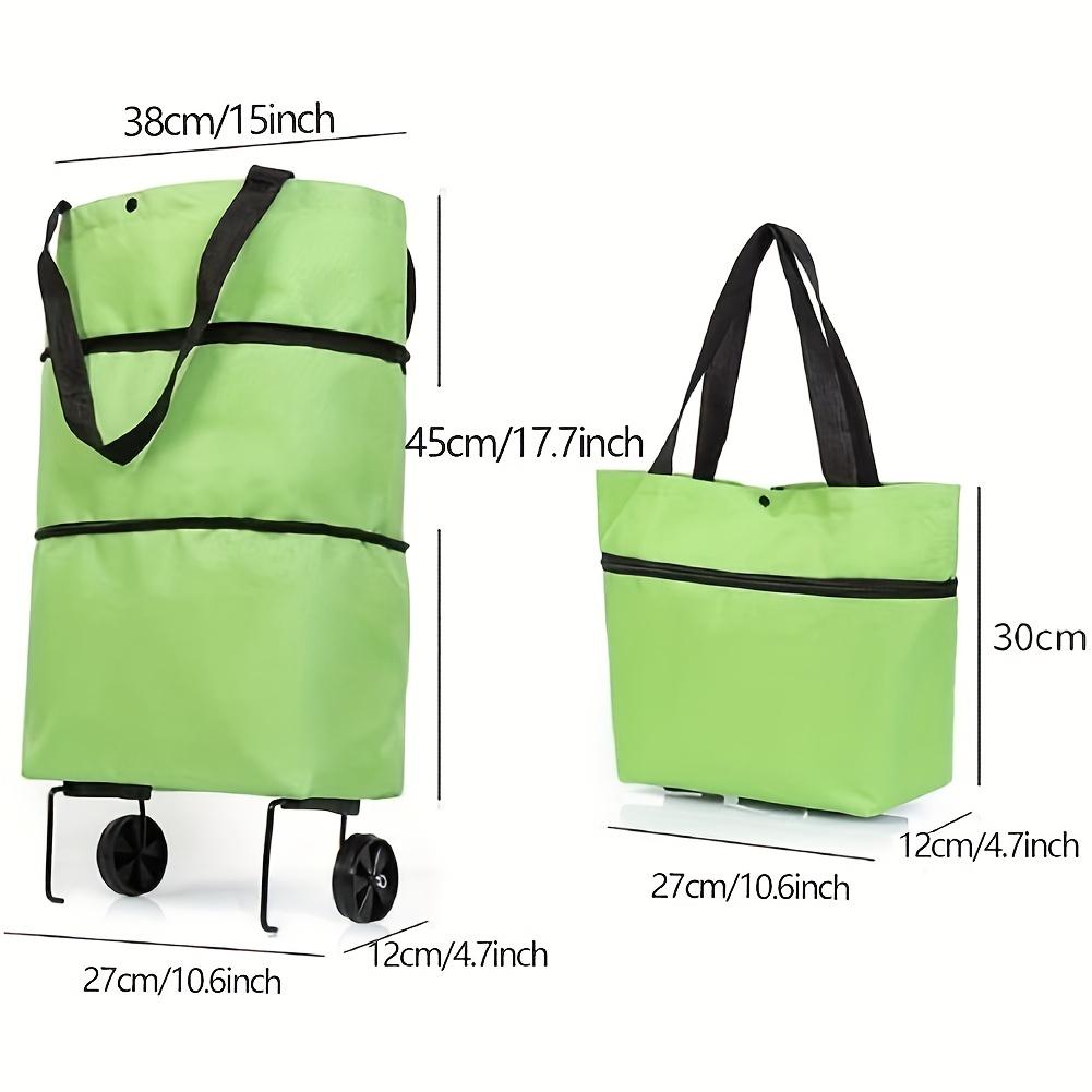 1pc Easy-Glide Wheeled Shopping Bag – Extra-Large, Foldable & Multipurpose – Versatile Carrier for Groceries & Goods On the Go