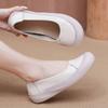 New Genuine Leather Flat Bean Shoes, Anti Slip and Breathable Mother's Shoes, Spring and Summer New Women's Shoes, Single Shoe, One Foot Women's Shoes