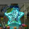 90 PCS Star Folding Paper DIY Clear Origami Stars Glass Bottle Stars Shape Craft Wishing Bottle Glass Jars for Home