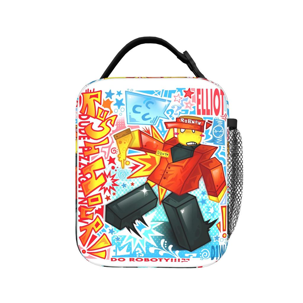 Horror Game Forsakens Insulated Lunch Bags Cooler Bag Reusable,Lunch Container Leakproof Lunch Box Tote Food Bag Beach Picnic