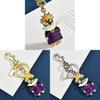 Creative Drop Oil Bear Keychain For Bags With Animal Pendant Accessory