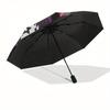 1pc KISS Band Faces Glow-in-the-Dark Stickers Umbrella with Plastic Handle,Suitable for All Seasons Home Travel Outdoor UmbrellaM966