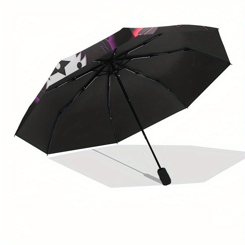 1pc KISS Band Faces Glow-in-the-Dark Stickers Umbrella with Plastic Handle,Suitable for All Seasons Home Travel Outdoor UmbrellaM966