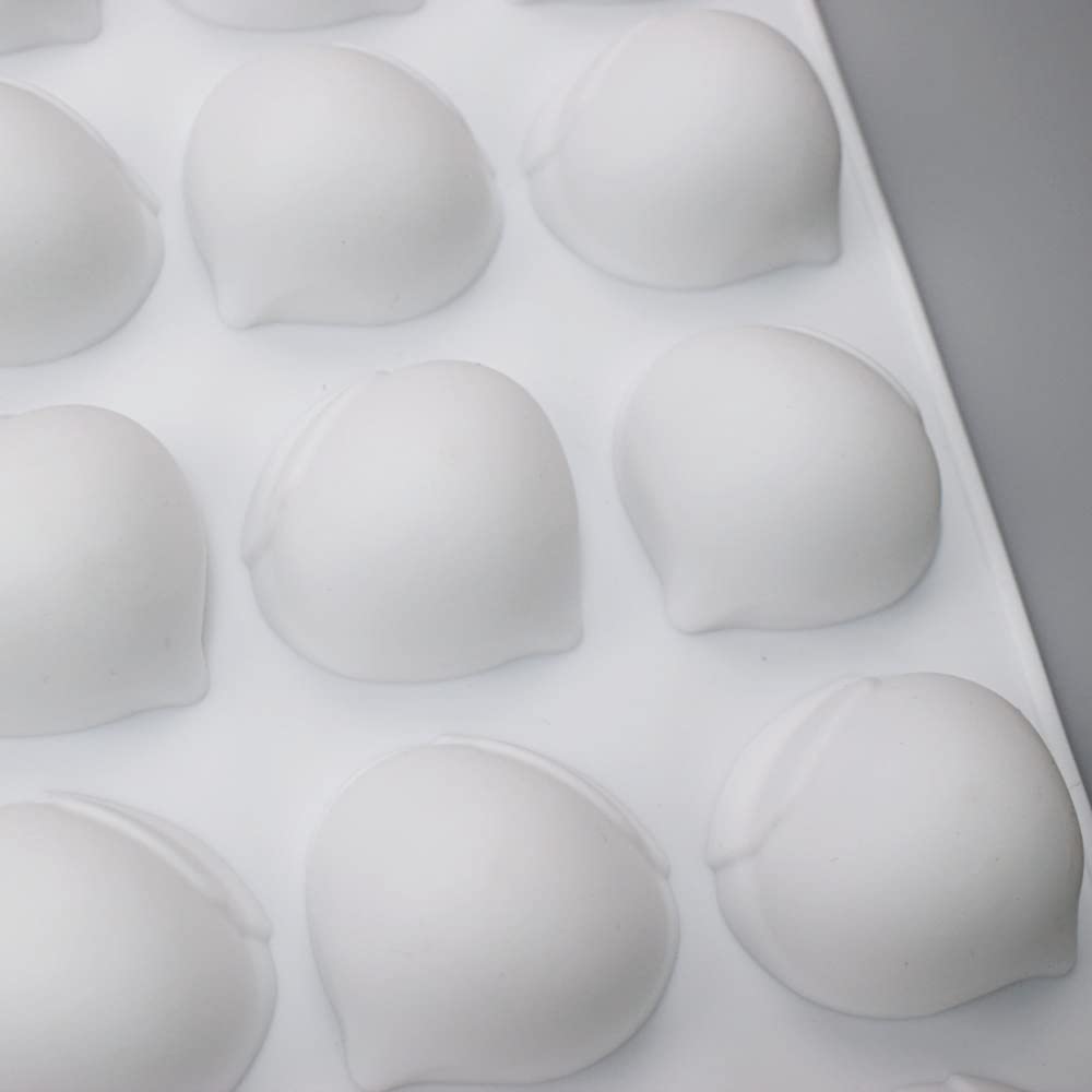 Silica Gel French Mousse Cake Mold, 3D Baking Supplies, DIY Chocolate Soap Candle Mold, 15 Cavities, Chinese Chestnut