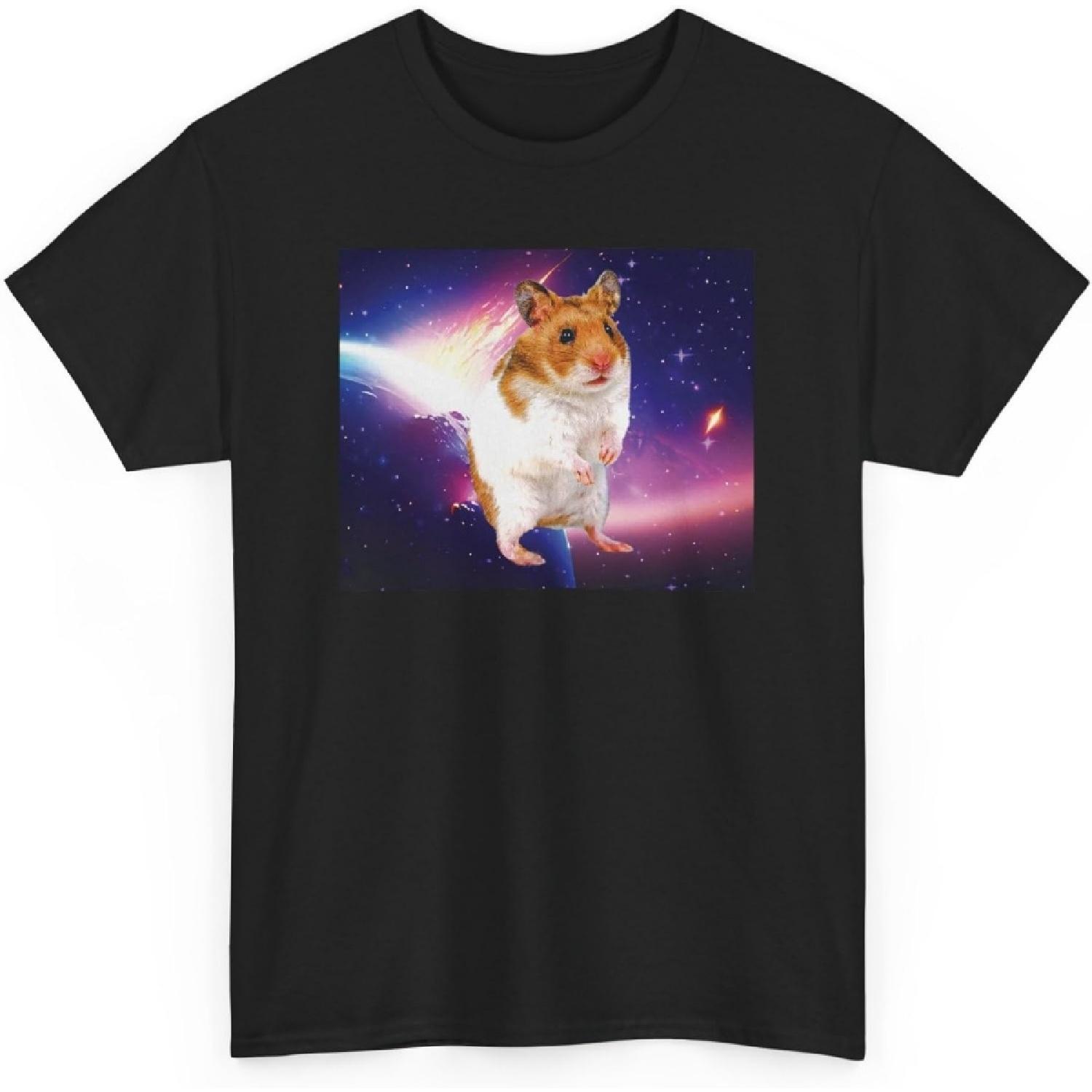 Hamster Unisex Funny Tshirt, Hamster Figured Out Everything Galaxy Tee XXXXXL разноцветный