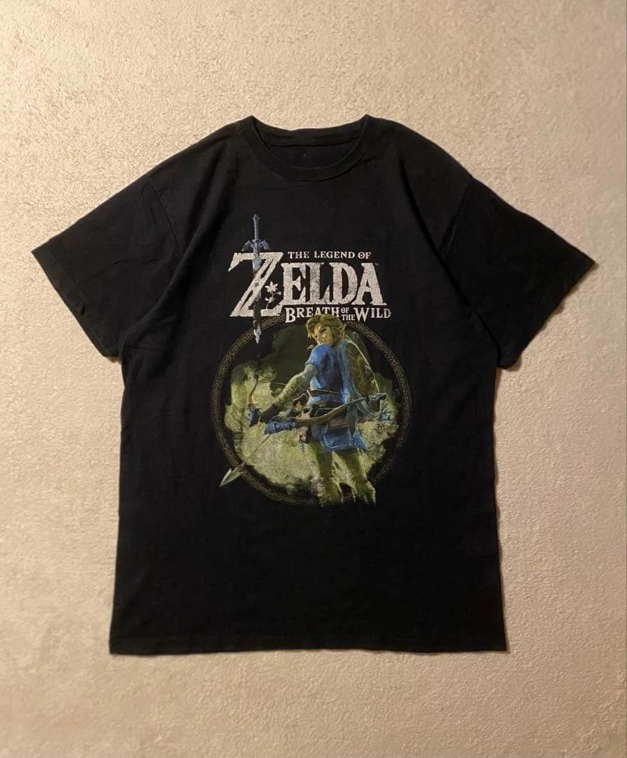 

The Legend of Zelda Breath of the Wild Black T-Shirt Size L Vintage Japan 2XL