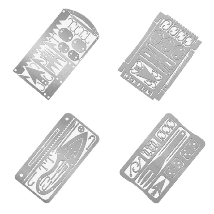 Survivals Card Stainless Steels Fishing Hook Card Outdoor Survivals Card Multitool