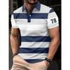 The 2025 Summer New Men's POLO Shirt Features a Casual Fashionable Comfortable and Breathable 3D Digital Pattern Print