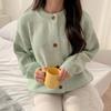Navava Women Lovely Round Neck Long Sleeve Knit Cardigan Nk2356h