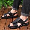 Fashion Summer Casual Men's Shoes Minimalist Casual Luxury Style Outdoor Leisure Beach Comfortable and Breathable Shoes Classic Black