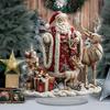 2D Acrylic Christmas Snow House with Santa & Reindeer Desktop Ornament