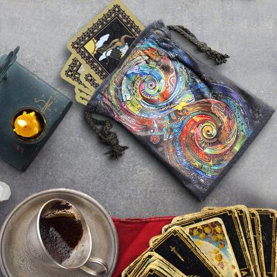 Tarot Storage Bag Tarot Dice Bag Velvet Tarot Pouch Printed Tarot Pattern Bag Pouch Tarot Bag Dice Bag Card Bag Jewelry Pouch